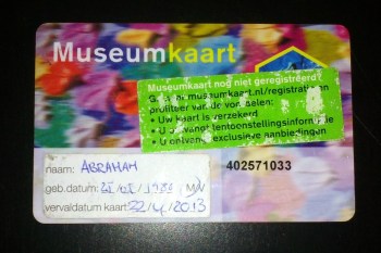 Tarjeta para los museos